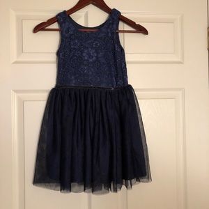 Navy blue dress with tulle